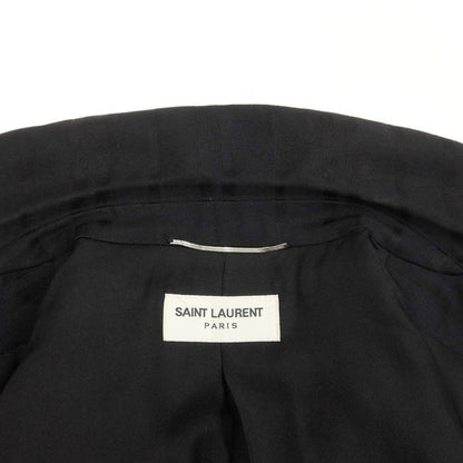 【中古】サンローランパリ SAINT LAURENT PARIS ウール シャドウストライプ カジュアルジャケット ブラック【 42 】【 状態ランクB 】【 メンズ 】