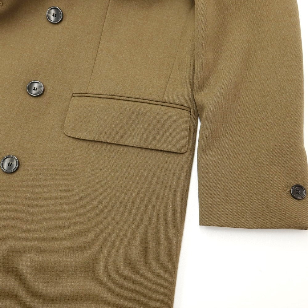 [Used] LOW BRAND LOW BRAND Polyester wool double-breasted coat, khaki [3] [Condition rank C] [Men&