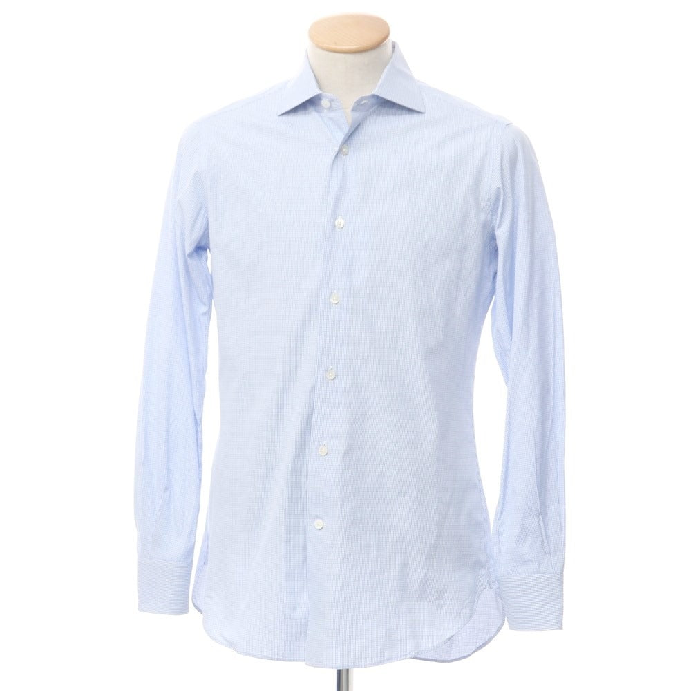 [Used] Ring Jacket, Check Wide Collar Dress Shirt, Blue x White [38] [Condition Rank C] [Men&