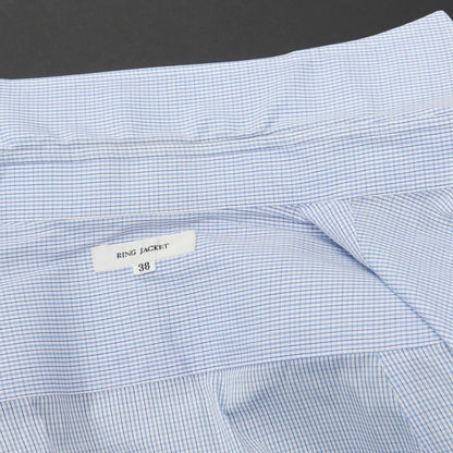 [Used] Ring Jacket, Check Wide Collar Dress Shirt, Blue x White [38] [Condition Rank C] [Men&