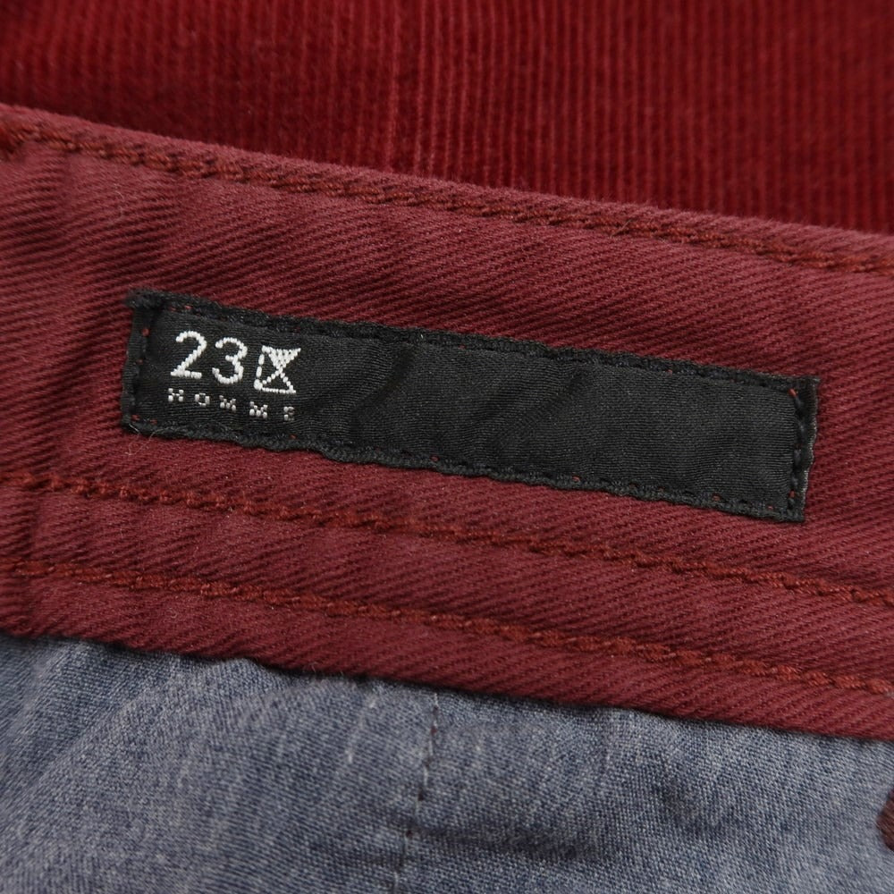 [Used] 23kuHOMME Cotton Corduroy Pants Wine Red [46] [Condition Rank B] ​​[Men&