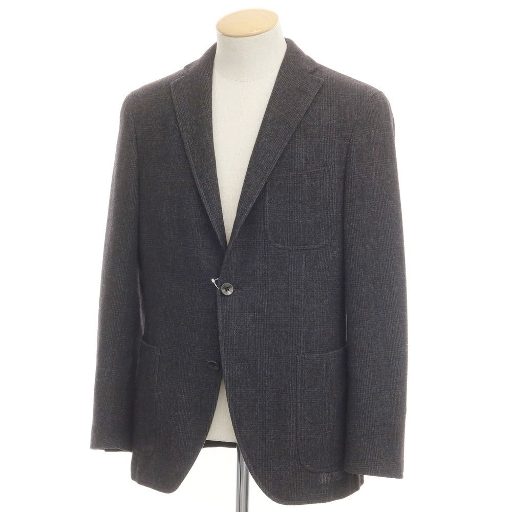 [Used] BOGLIOLI DOVER wool checked tailored jacket, charcoal [46] [Condition rank B] ​​[Men&