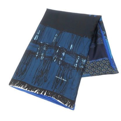 [Used] PIERRE LOUIS MASCIA scarf
 Navy x Black [NVY] [S/S] [Condition Rank B] [Men&