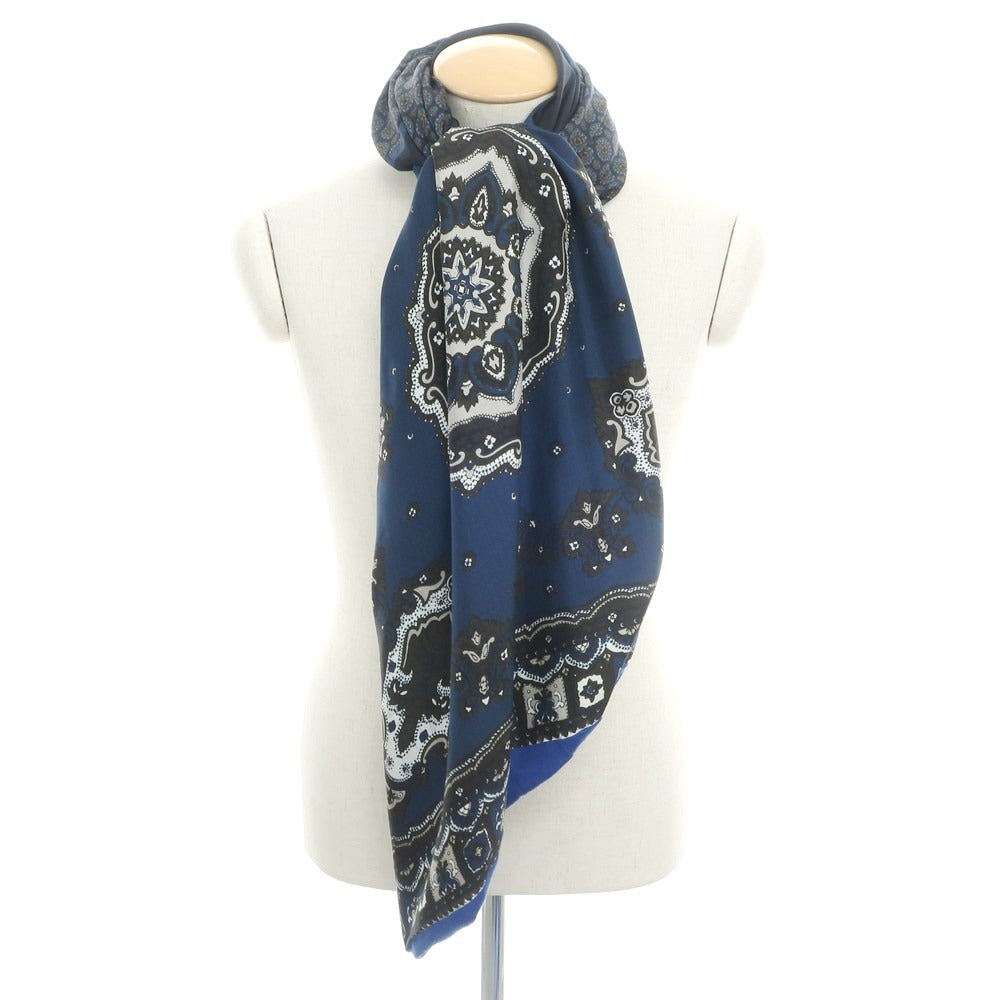 [Used] PIERRE LOUIS MASCIA scarf
 Navy x Black [NVY] [S/S] [Condition Rank B] [Men&