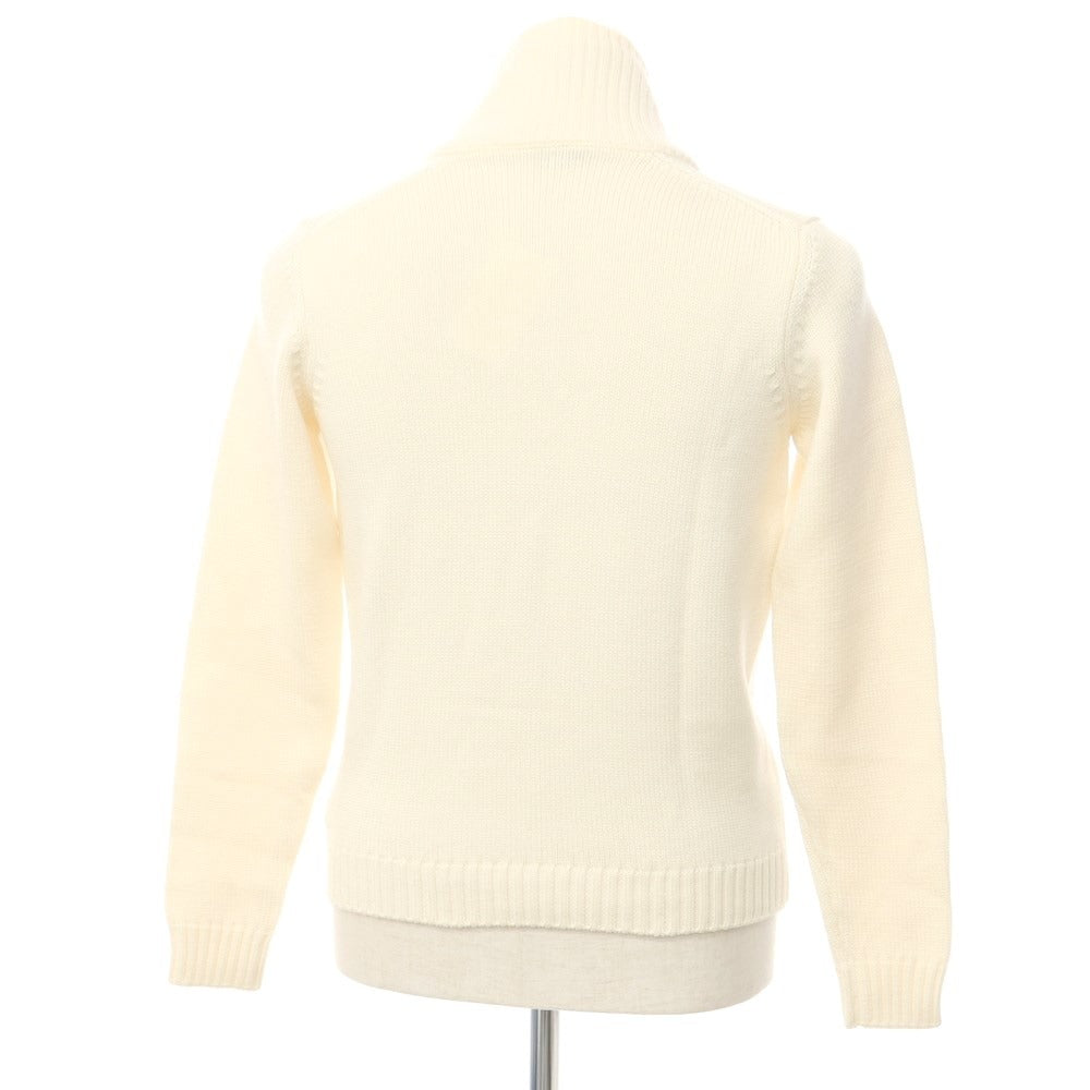 [Used] ZANONE wool shawl collar pullover knit off-white [44] [Condition rank B] ​​[Men&