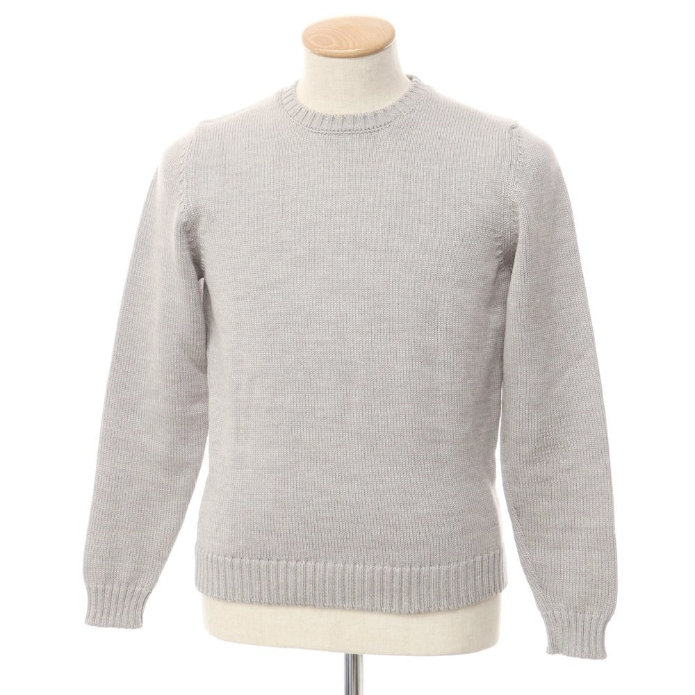 [Used] ZANONE wool crew neck pullover knit, light gray [44] [Condition rank B] ​​[Men&