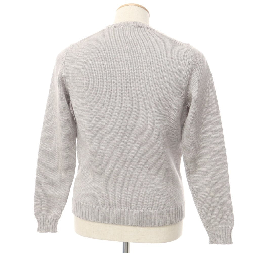 [Used] ZANONE wool crew neck pullover knit, light gray [44] [Condition rank B] ​​[Men&