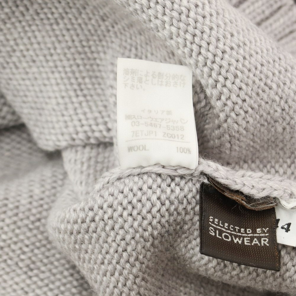 [Used] ZANONE wool crew neck pullover knit, light gray [44] [Condition rank B] ​​[Men&