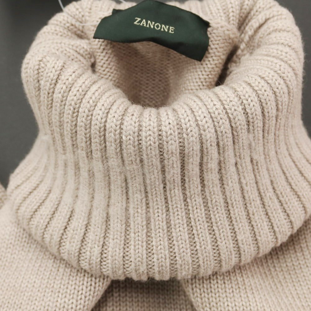 [Used] ZANONE Wool Turtleneck Pullover Knit Light Beige [44] [Condition Rank B] ​​[Men&