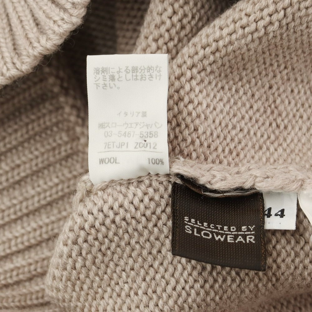 [Used] ZANONE Wool Turtleneck Pullover Knit Light Beige [44] [Condition Rank B] ​​[Men&