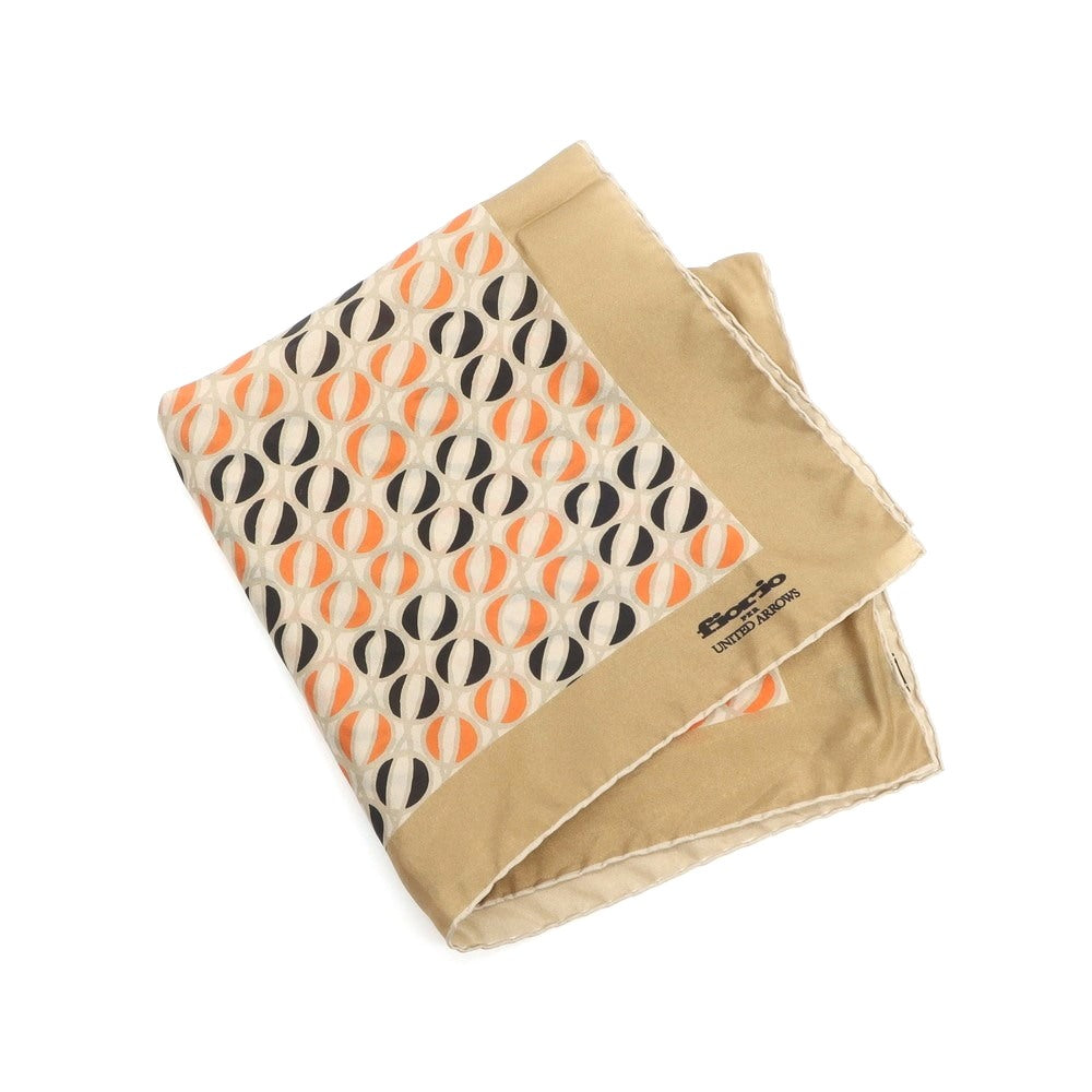 [Used] FIORIO Silk Pocket Square Dark Beige x Orange [Condition Rank B] [Men&