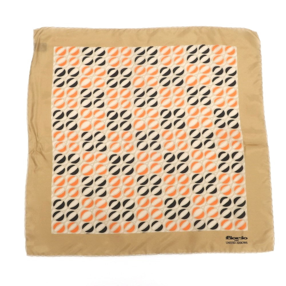 [Used] FIORIO Silk Pocket Square Dark Beige x Orange [Condition Rank B] [Men&