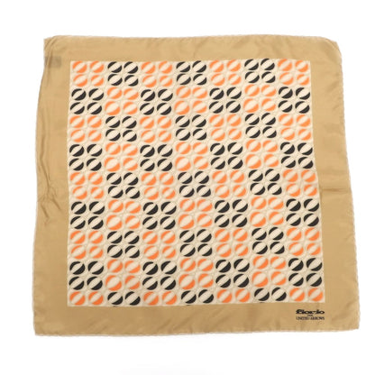 [Used] FIORIO Silk Pocket Square Dark Beige x Orange [Condition Rank B] [Men&