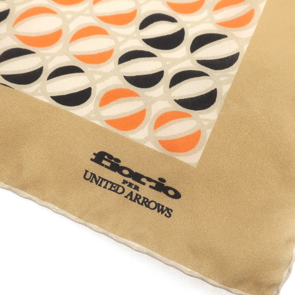 [Used] FIORIO Silk Pocket Square Dark Beige x Orange [Condition Rank B] [Men&