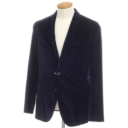 [Used] BOGLIOLI DOVER Velour Cotton Casual Jacket Navy [48] [Condition Rank B] ​​[Men&