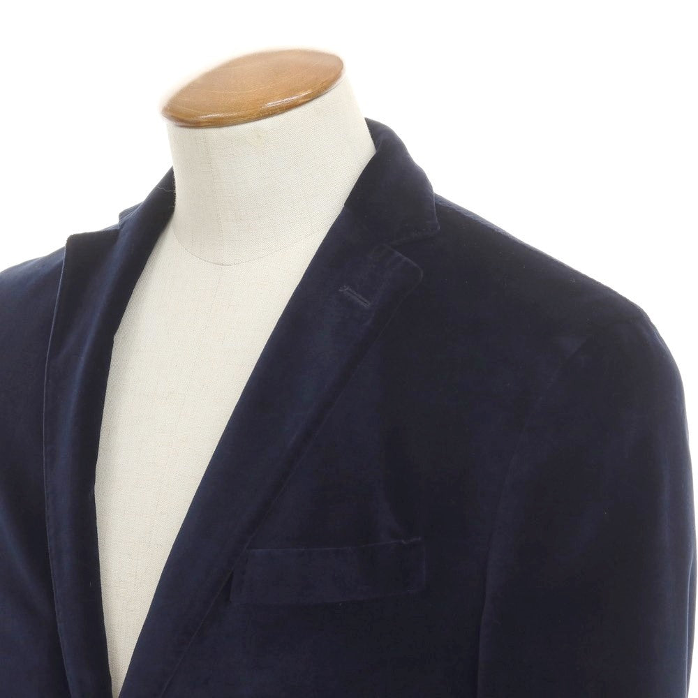 [Used] BOGLIOLI DOVER Velour Cotton Casual Jacket Navy [48] [Condition Rank B] ​​[Men&