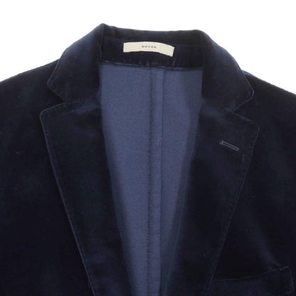 [Used] BOGLIOLI DOVER Velour Cotton Casual Jacket Navy [48] [Condition Rank B] ​​[Men&