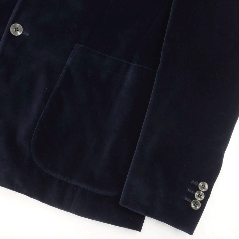 [Used] BOGLIOLI DOVER Velour Cotton Casual Jacket Navy [48] [Condition Rank B] ​​[Men&