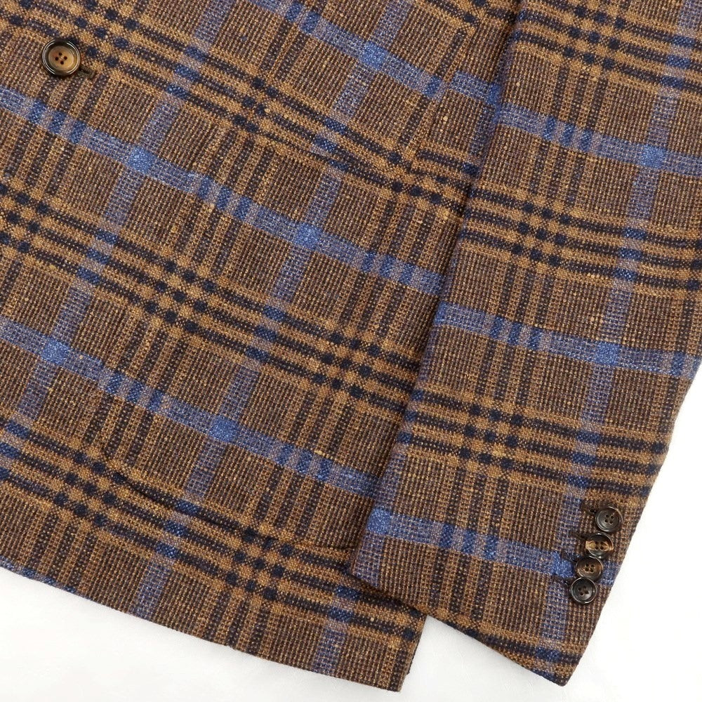 [Used] STILE LATINO wool silk check tailored jacket brown x navy [44] [Condition Rank A] [Men&