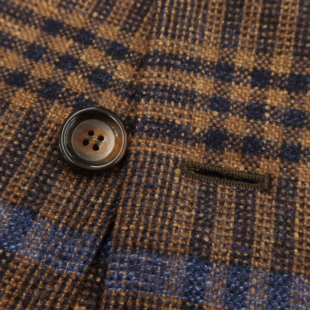 [Used] STILE LATINO wool silk check tailored jacket brown x navy [44] [Condition Rank A] [Men&