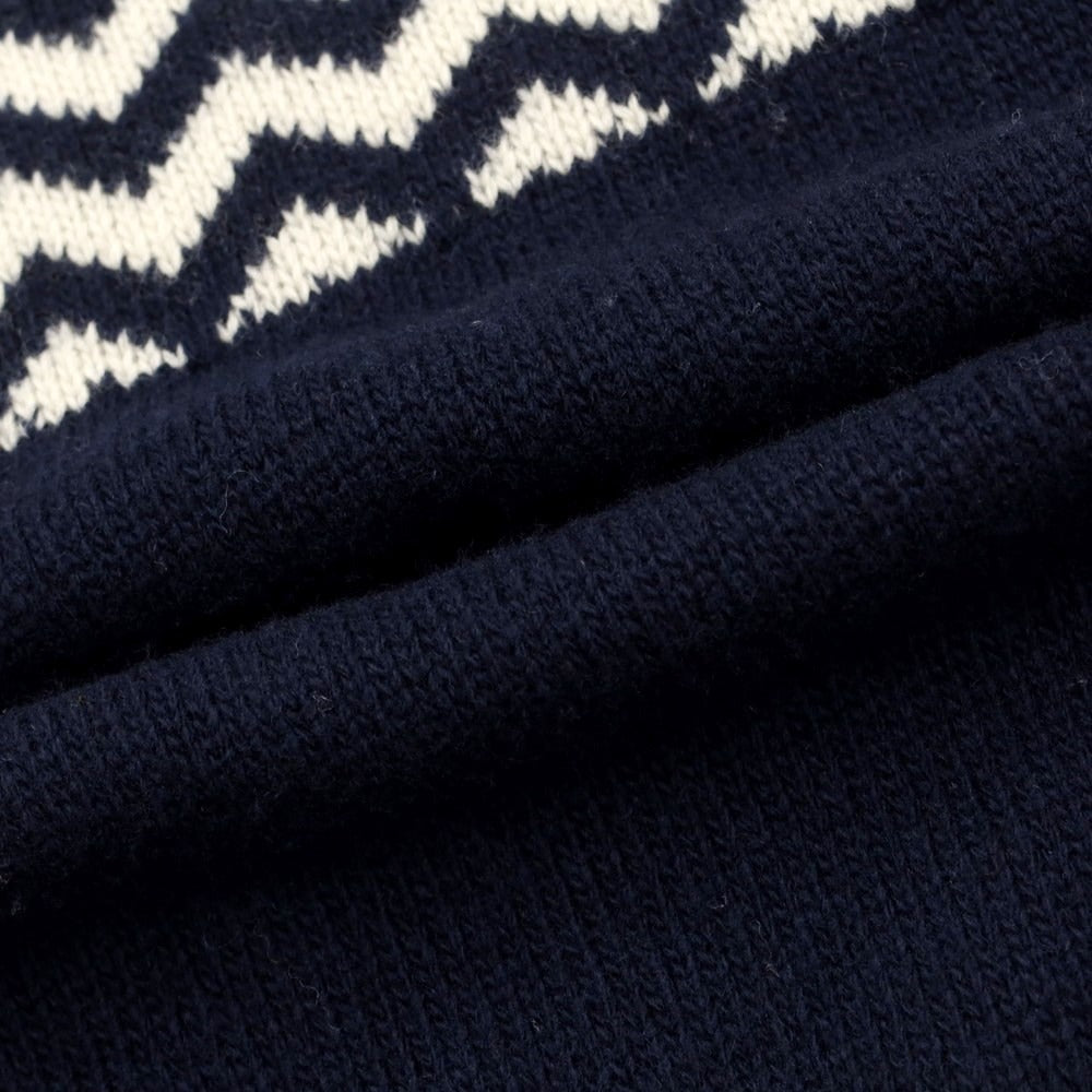 [Used] THE GIGI Wool Turtleneck Pullover Knit Navy x Blue [No size indicated (M size)] [Condition Rank B] ​​[Men&