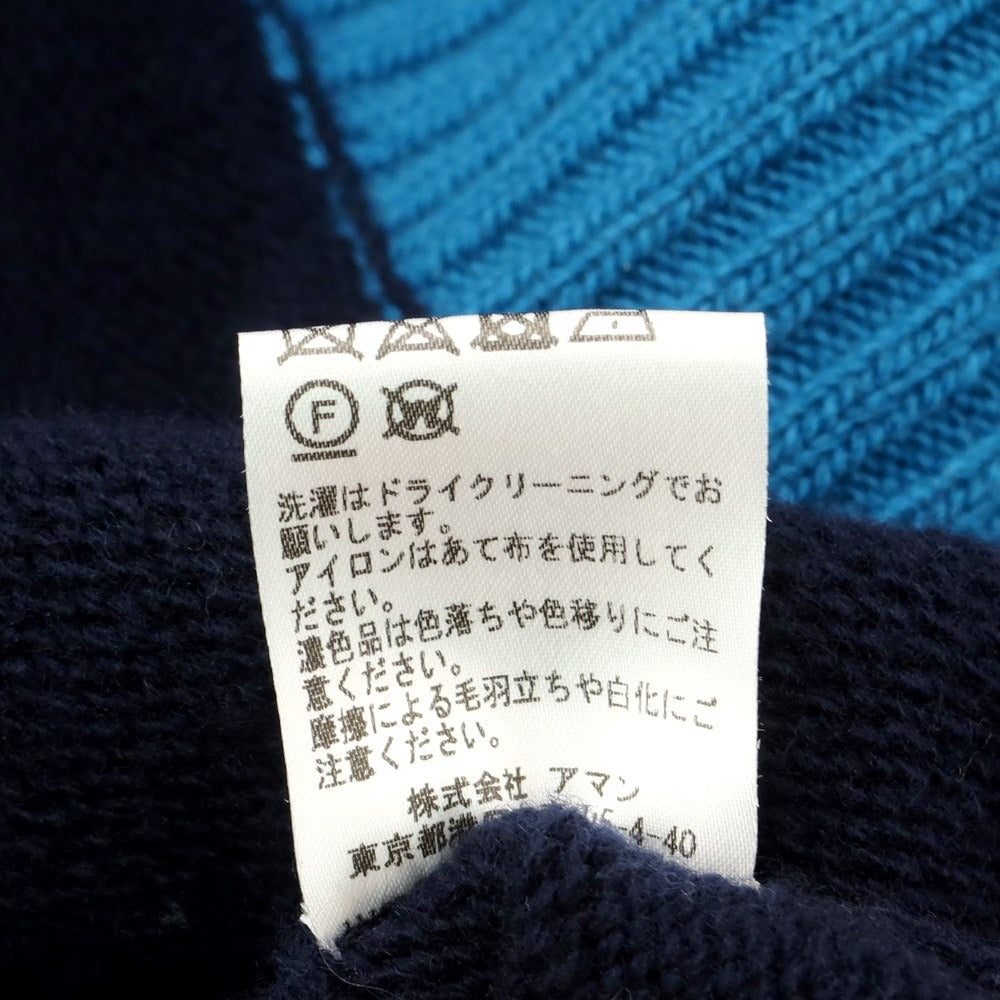 [Used] THE GIGI Wool Turtleneck Pullover Knit Navy x Blue [No size indicated (M size)] [Condition Rank B] ​​[Men&