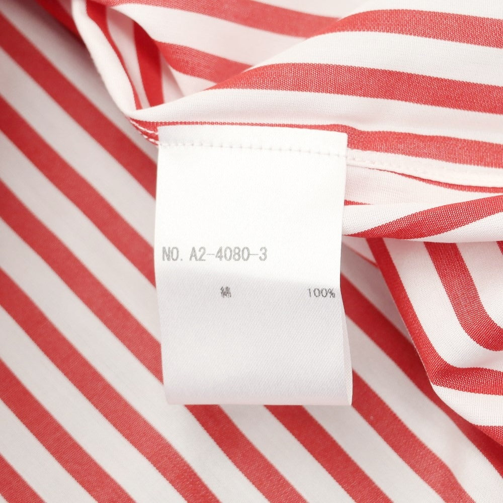 [Used] [Unused] BORRIELLO Cotton Striped Button-down Dress Shirt White x Red [40] [Condition Rank S] [Men&