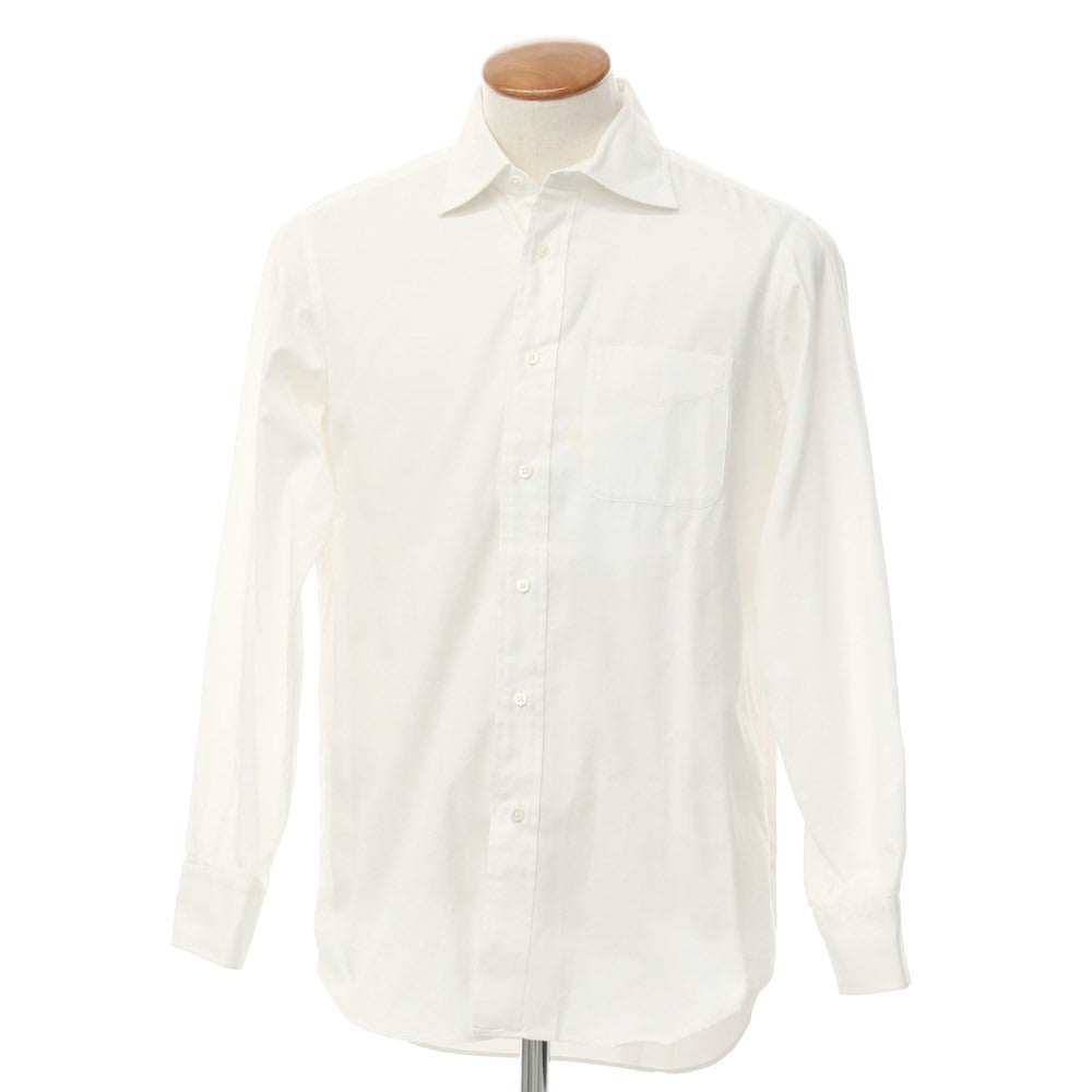 【中古】メイカーズシャツ カマクラ Makers Shirt 鎌倉 コットン系 ワイドカラー ドレスシャツ ホワイト【 40 】【 状態ランクC 】【 メンズ 】