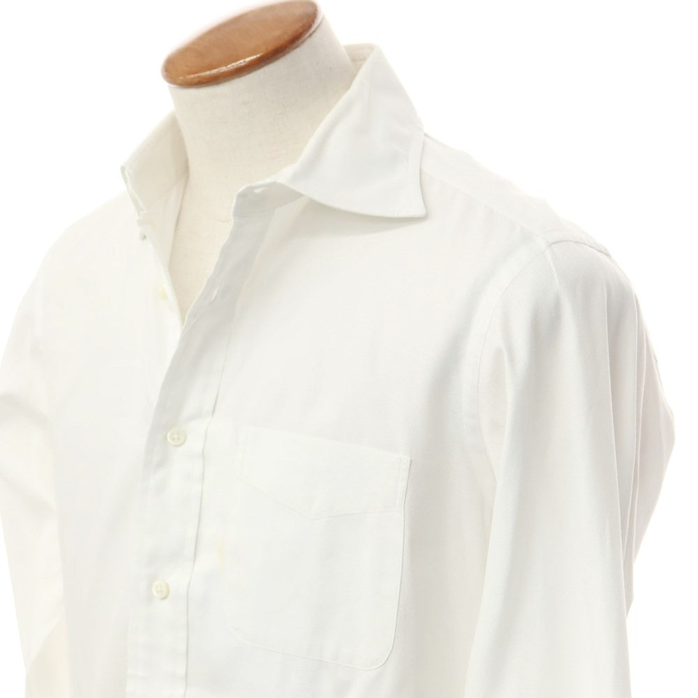 【中古】メイカーズシャツ カマクラ Makers Shirt 鎌倉 コットン系 ワイドカラー ドレスシャツ ホワイト【 40 】【 状態ランクC 】【 メンズ 】