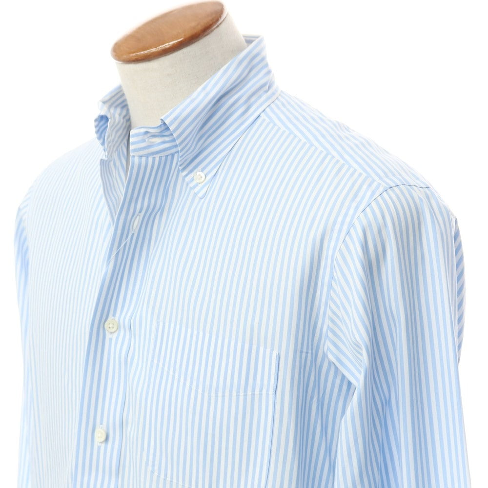 [Used] Makers Shirt Kamakura Cotton Striped Button-down Dress Shirt Light Blue x White [40] [Condition Rank B] ​​[Men&