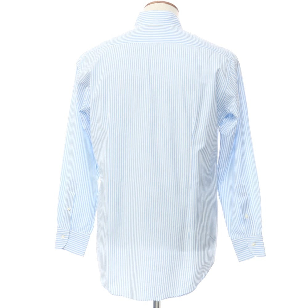 [Used] Makers Shirt Kamakura Cotton Striped Button-down Dress Shirt Light Blue x White [40] [Condition Rank B] ​​[Men&