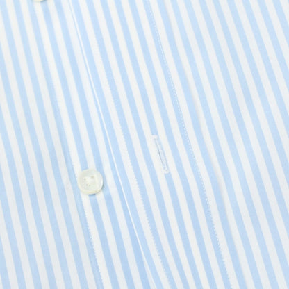 [Used] Makers Shirt Kamakura Cotton Striped Button-down Dress Shirt Light Blue x White [40] [Condition Rank B] ​​[Men&