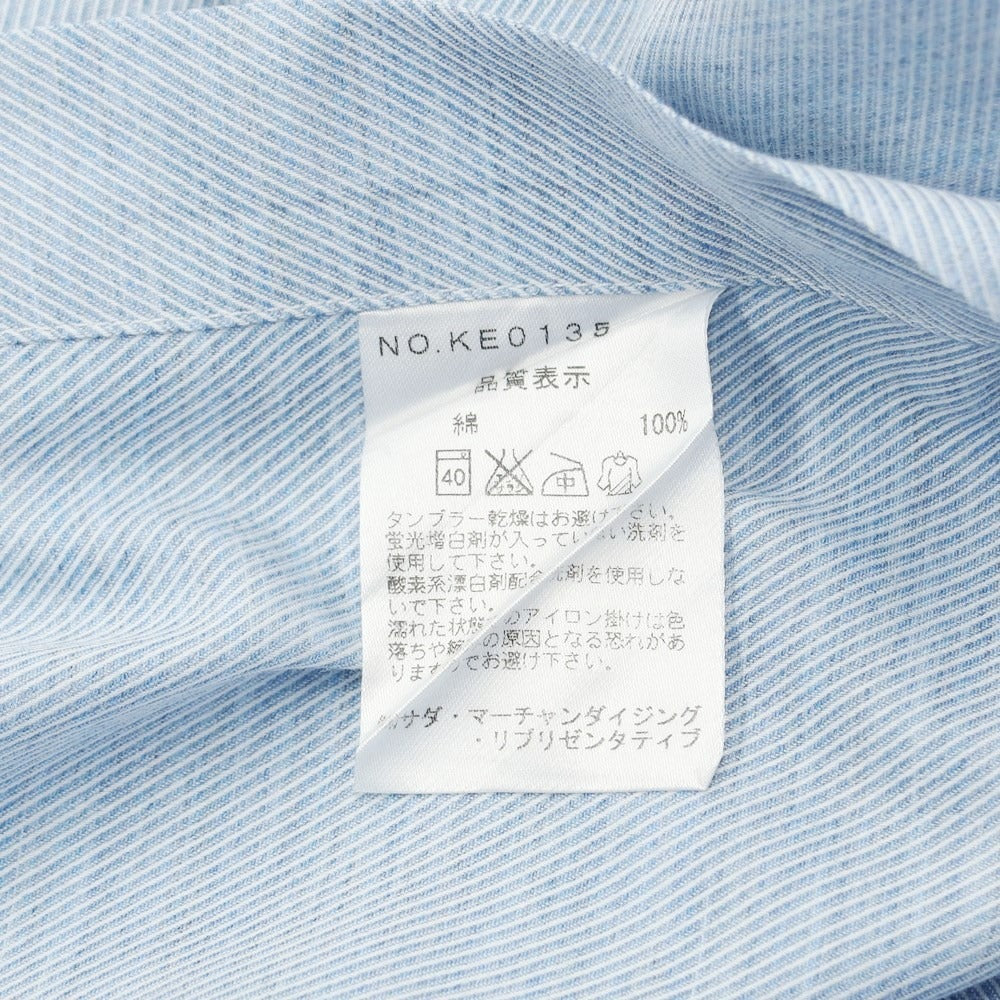 [Used] Makers Shirt Kamakura Cotton Horizontal Collar Dress Shirt Light Blue [40] [Condition Rank B] ​​[Men&