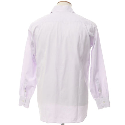 [Used] SHIPS Cotton Stripe Wide Collar Dress Shirt Purple x White [40] [Condition Rank C] [Men&