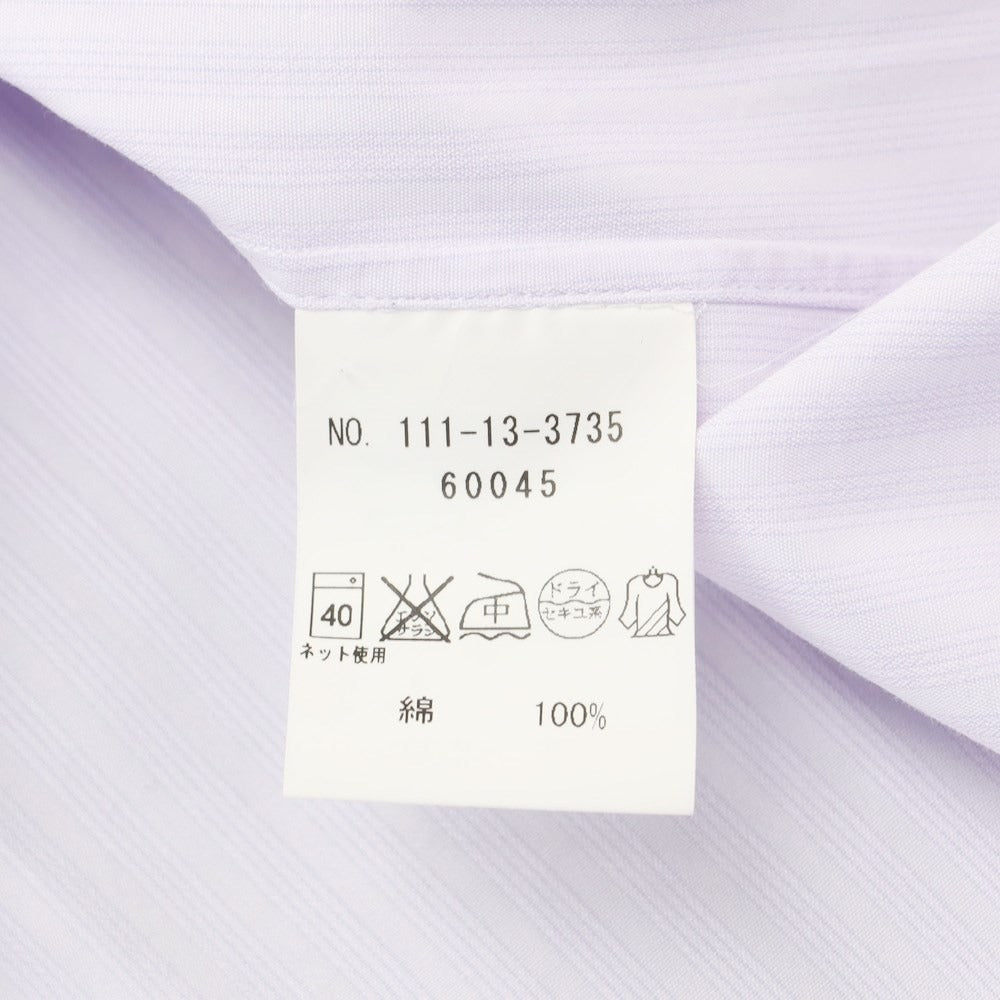 [Used] SHIPS Cotton Stripe Wide Collar Dress Shirt Purple x White [40] [Condition Rank C] [Men&