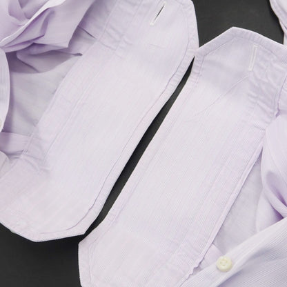 [Used] SHIPS Cotton Stripe Wide Collar Dress Shirt Purple x White [40] [Condition Rank C] [Men&