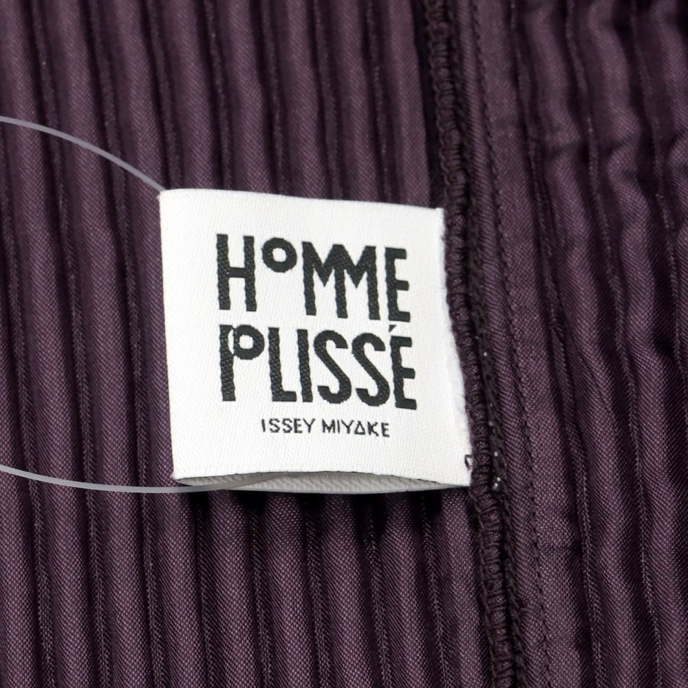 [Used] HOMME PLISSE ISSEY MIYAKE 2023 Autumn/Winter Pleated Chesterfield Coat Purple [No description (L size)] [Condition Rank A] [Men&