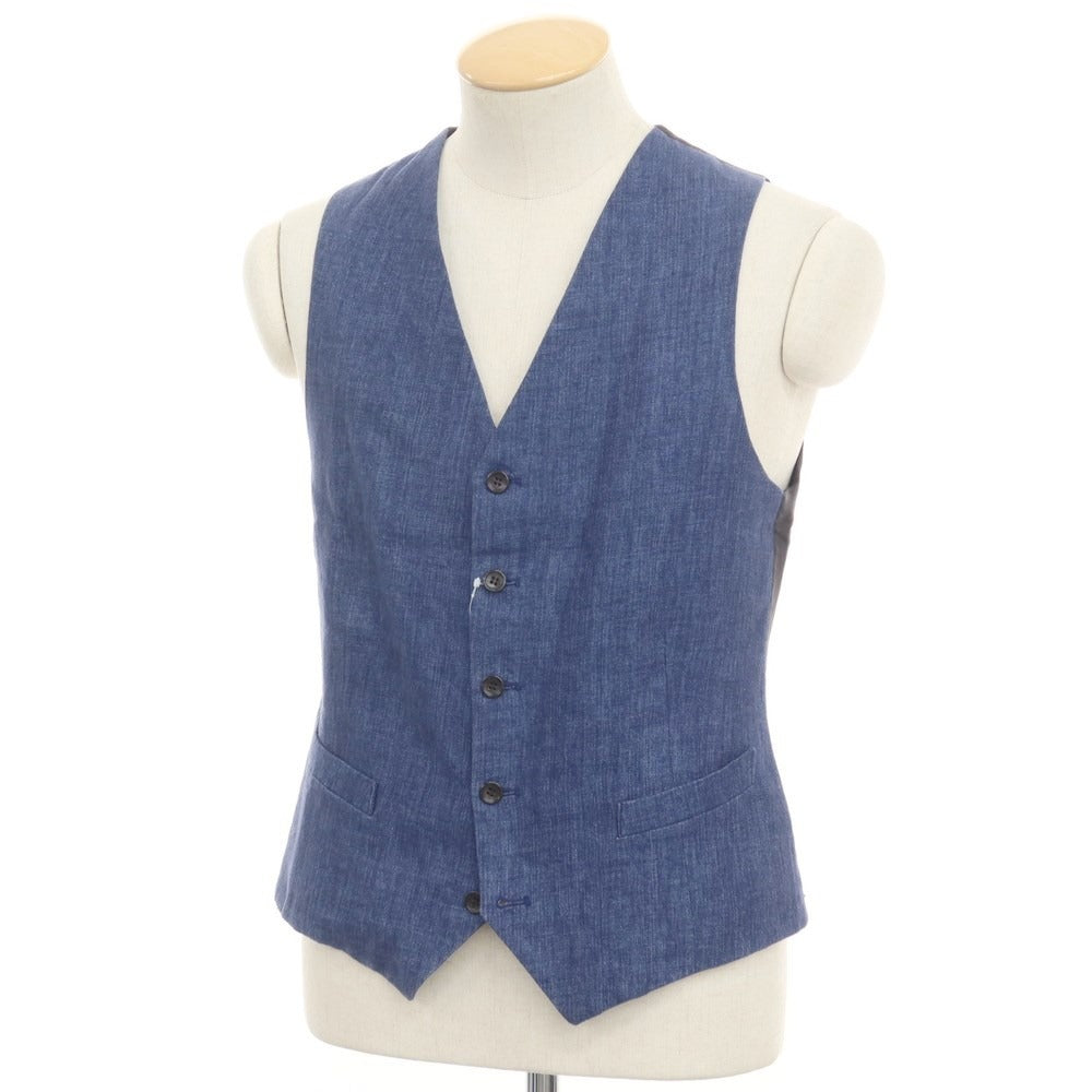 [Used] BEVILACQUA Linen Vest Casual Gilet Navy x Black [XS] [Condition Rank B] [Men&