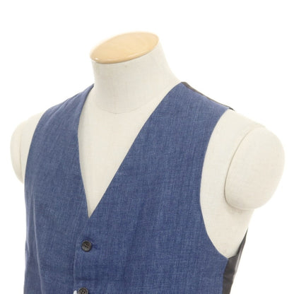 [Used] BEVILACQUA Linen Vest Casual Gilet Navy x Black [XS] [Condition Rank B] [Men&