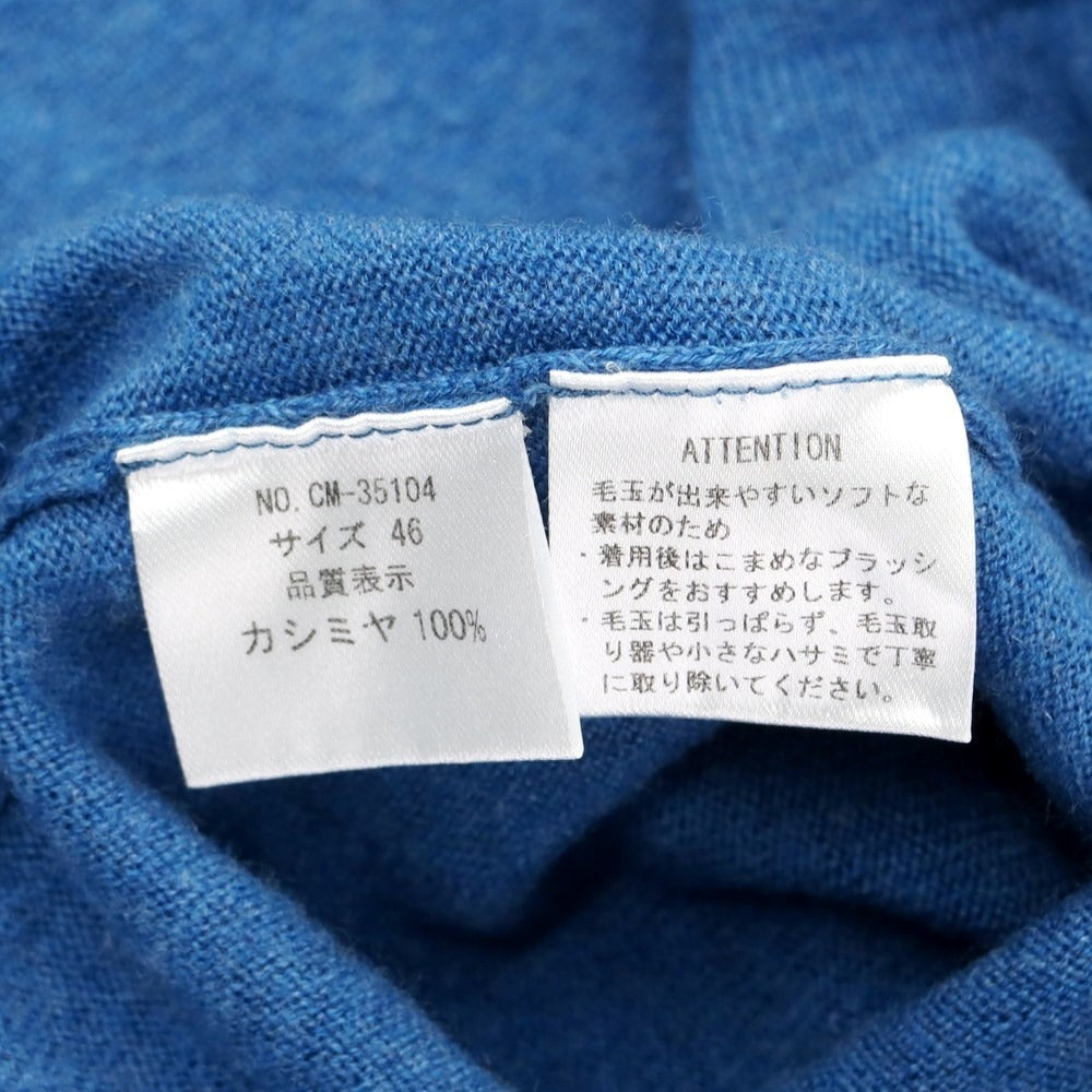 [Used] CASHYAGE Cashmere Crew Neck Pullover Knit Blue [46] [Condition Rank C] [Men&