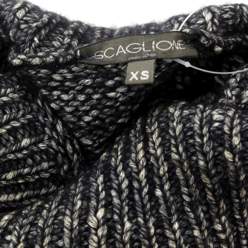 [Used] SCAGLIONE Cotton Wool Turtleneck Pullover Knit Black [XS] [Condition Rank C] [Men&