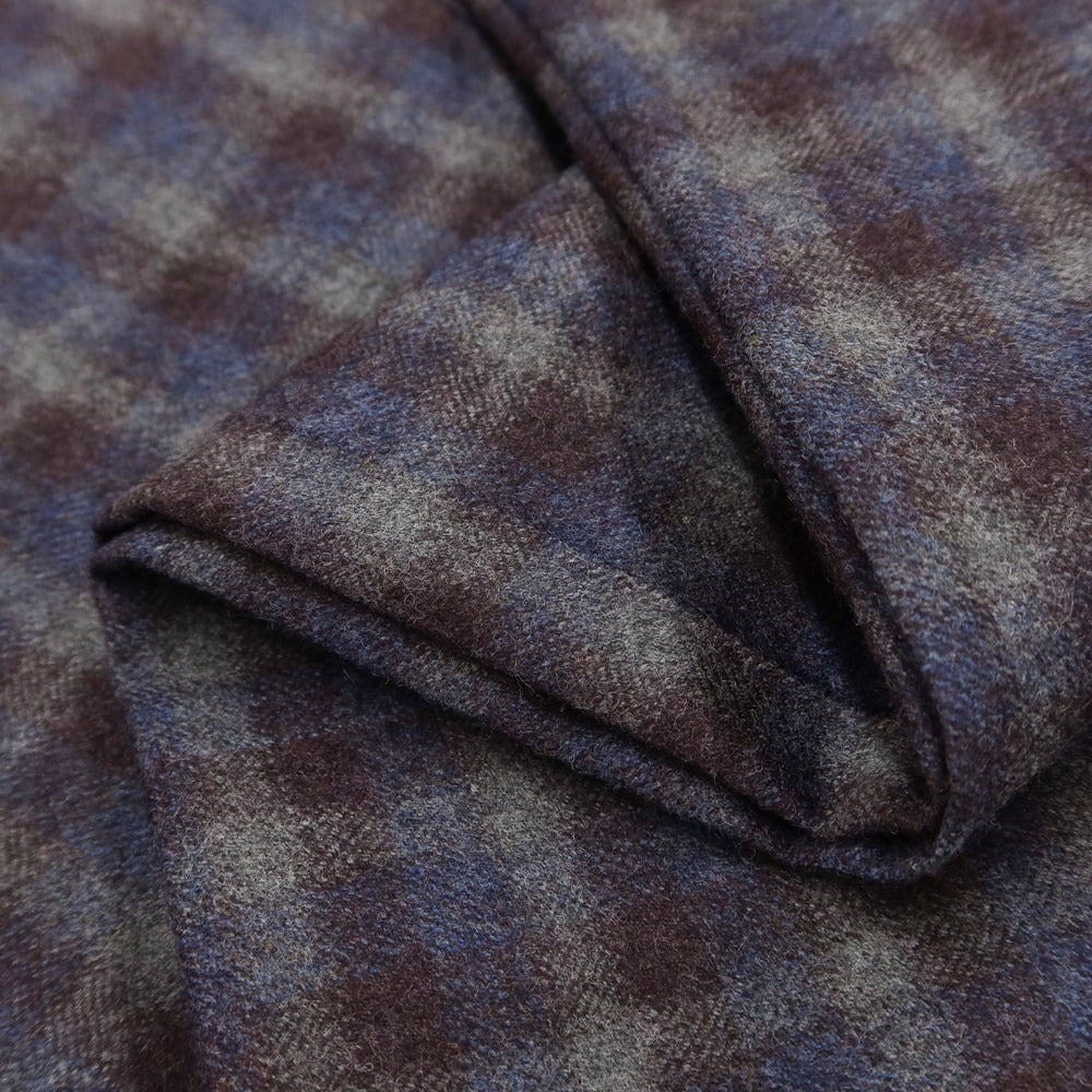 [Used] Zanella Wool Check Casual Slacks Pants Purple x Gray [48] [Condition Rank B] ​​[Men&