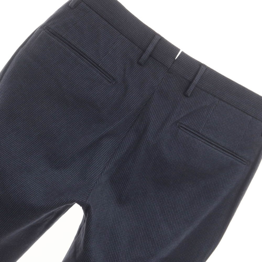 [Used] INCOTEX Cotton Houndstooth Casual Slacks Pants Navy [44] [Condition Rank C] [Men&