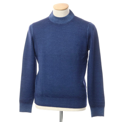 [Used] GRAN SASSO Wool Mock Neck Pullover Knit Navy [46] [Condition Rank A] [Men&