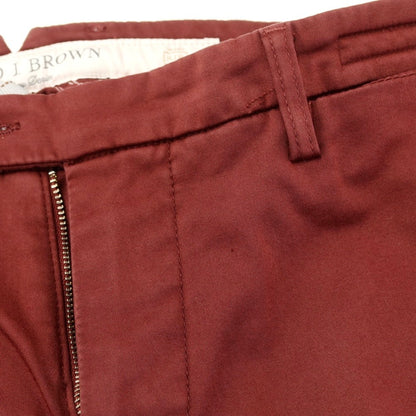 [Used] [Unused] Richard J Brown Stretch Cotton Polyester Casual Slacks Pants Maroon [31] [Condition Rank S] [Men&