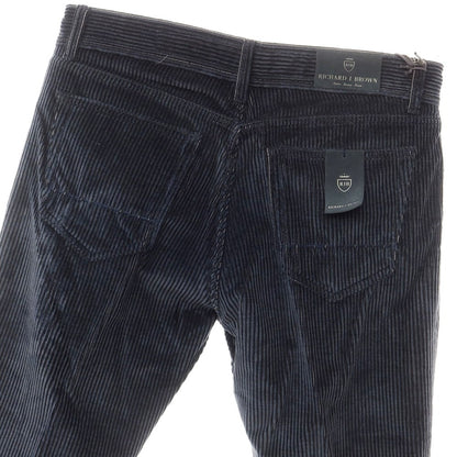 [Used] [Unused] Richard J Brown Wide Ribbed Corduroy Cotton Cashmere 5 Pocket Pants Navy [33] [Condition Rank S] [Men&