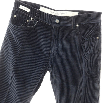 [Used] [Unused] Richard J Brown Wide Ribbed Corduroy Cotton Cashmere 5 Pocket Pants Navy [34] [Condition Rank S] [Men&