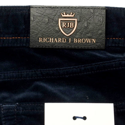 【中古】【未使用】リチャード ジェイ ブラウン RICHARD J BROWN モールスキン ストレッチコットン 5ポケットパンツ ネイビー【 29 】【 状態ランクS 】【 メンズ 】