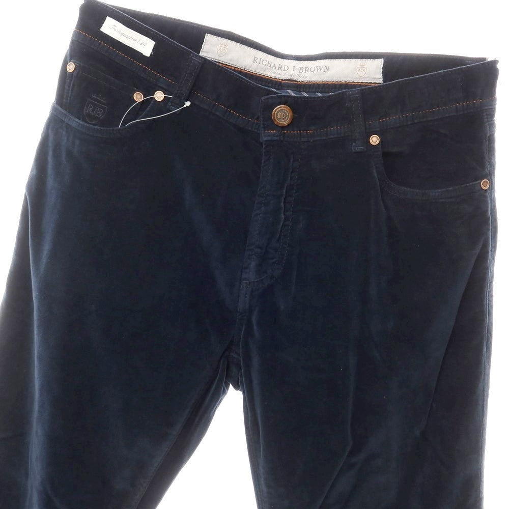 [Used] [Unused] Richard J Brown RICHARD J BROWN Moleskin Stretch Cotton 5 Pocket Pants Navy [34] [Condition Rank S] [Men&