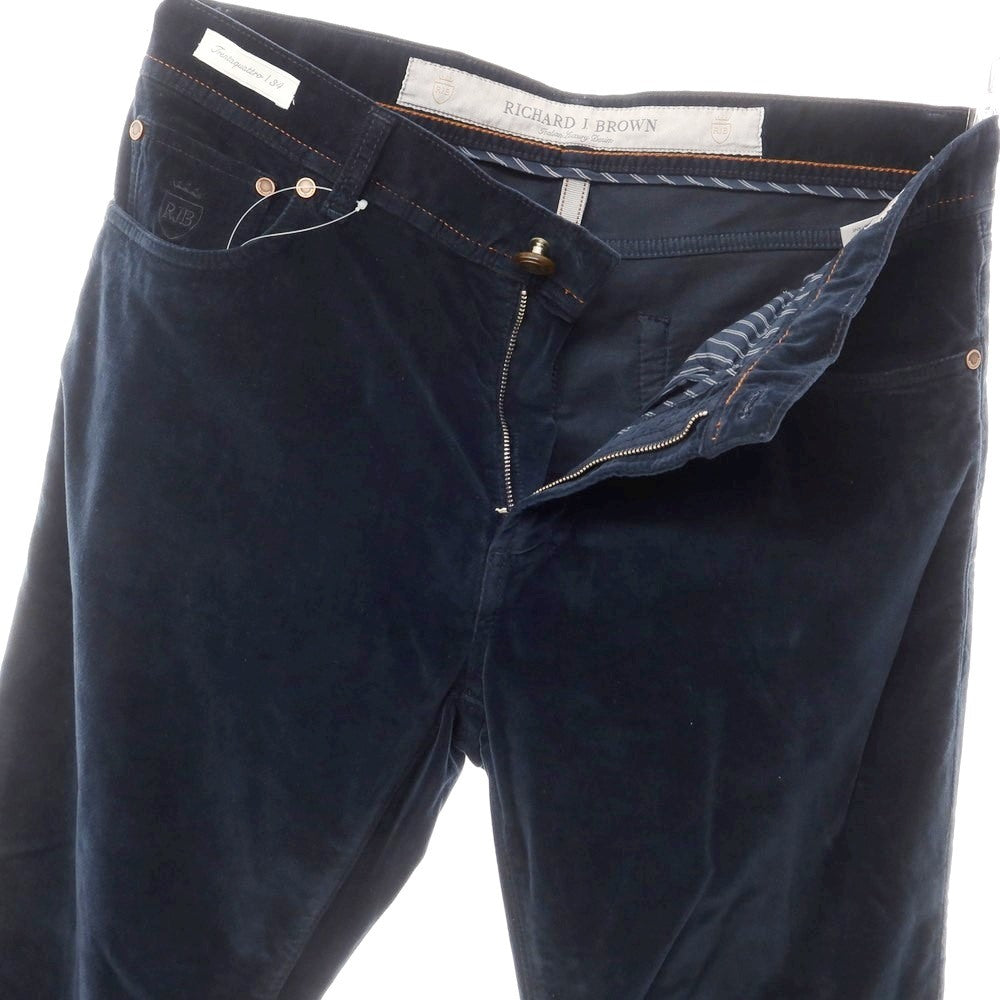 [Used] [Unused] Richard J Brown RICHARD J BROWN Moleskin Stretch Cotton 5 Pocket Pants Navy [34] [Condition Rank S] [Men&